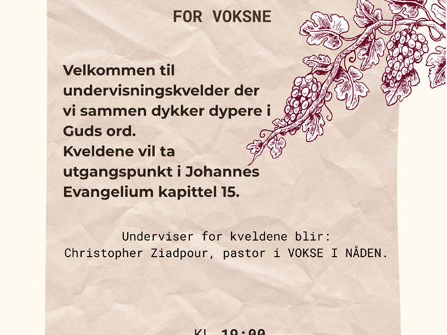 Dypere - for voksne. Kurskvelder i høst